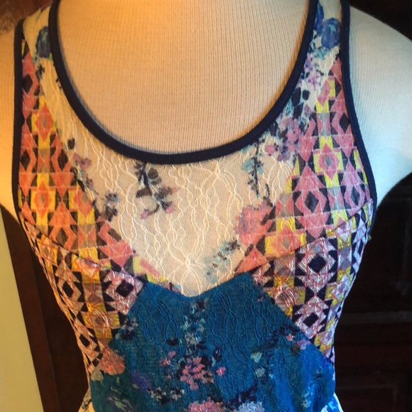 Fire los angels medium dress back cross over with keyhole/ sleeveless/lined - Picture 3 of 14